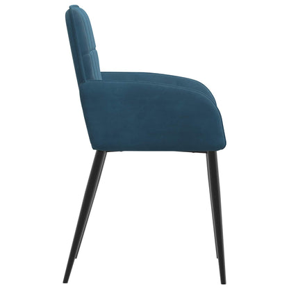 Sedie da pranzo 4 pcs Velluto Blu 57 x 50 x 85 cm | homemem39