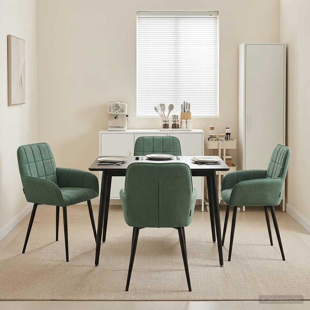 Sedie da pranzo 4 pcs Velluto Verde Mare 57 x 50 x 85 cm | homemem39