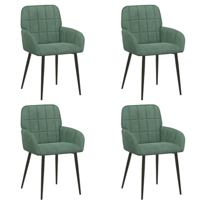Sedie da pranzo 4 pcs Velluto Verde Mare 57 x 50 x 85 cm | homemem39