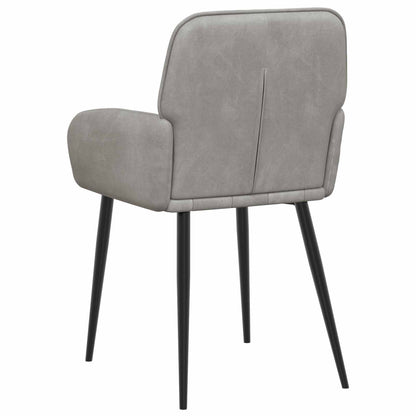 Sedie da pranzo 6 pcs Velluto Grigio Chiaro 57 x 50 x 85 cm | homemem39