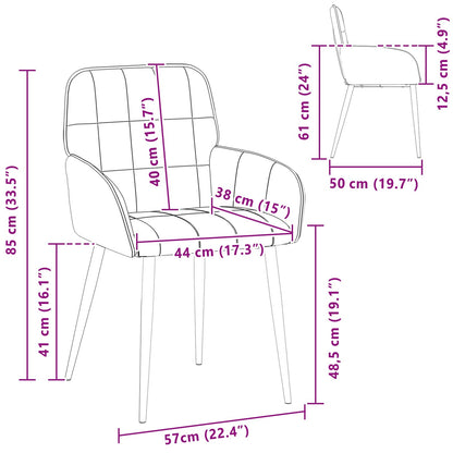 Sedie da pranzo 6 pcs Velluto Grigio Scuro 57 x 50 x 85 cm | homemem39
