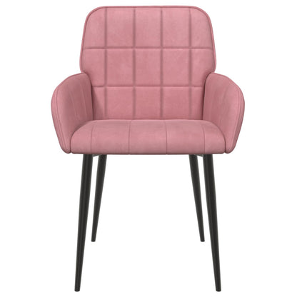 Sedie da pranzo 6 pcs Velluto Rosa 57 x 50 x 85 cm | homemem39