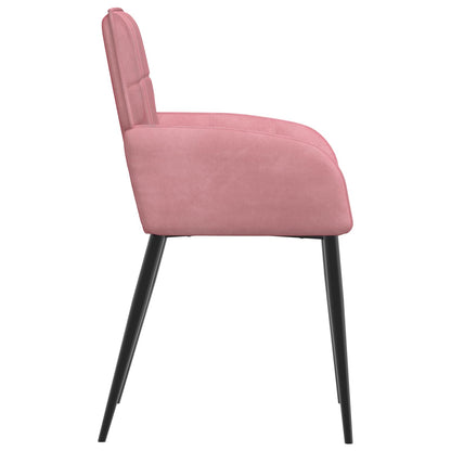 Sedie da pranzo 6 pcs Velluto Rosa 57 x 50 x 85 cm | homemem39