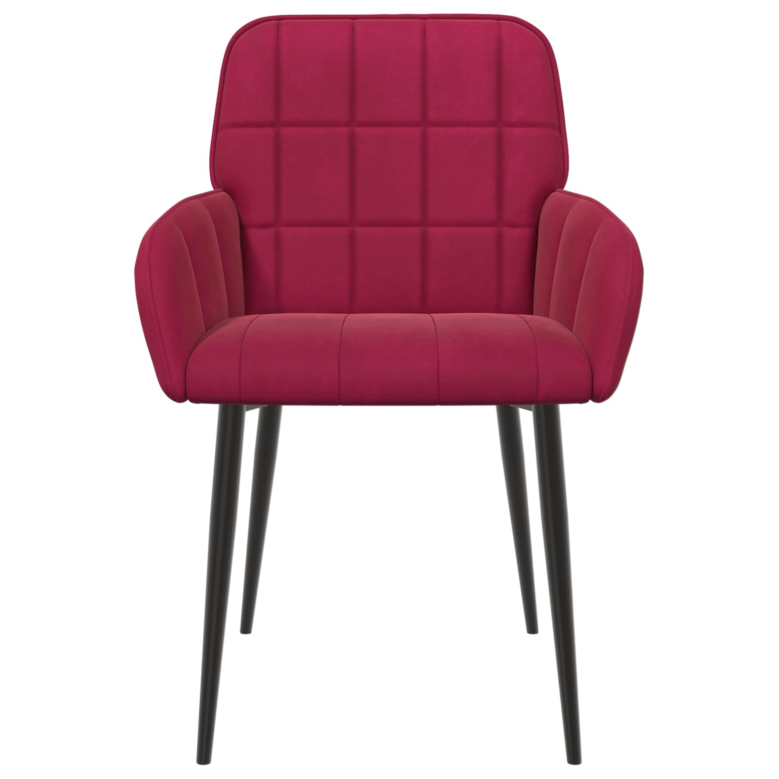 Sedie da pranzo 6 pcs Velluto Rosso Vino 57 x 50 x 85 cm | homemem39