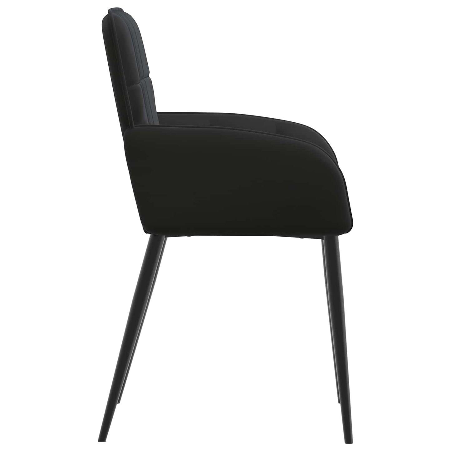 Sedie da pranzo 6 pcs Velluto Nero 57 x 50 x 85 cm | homemem39
