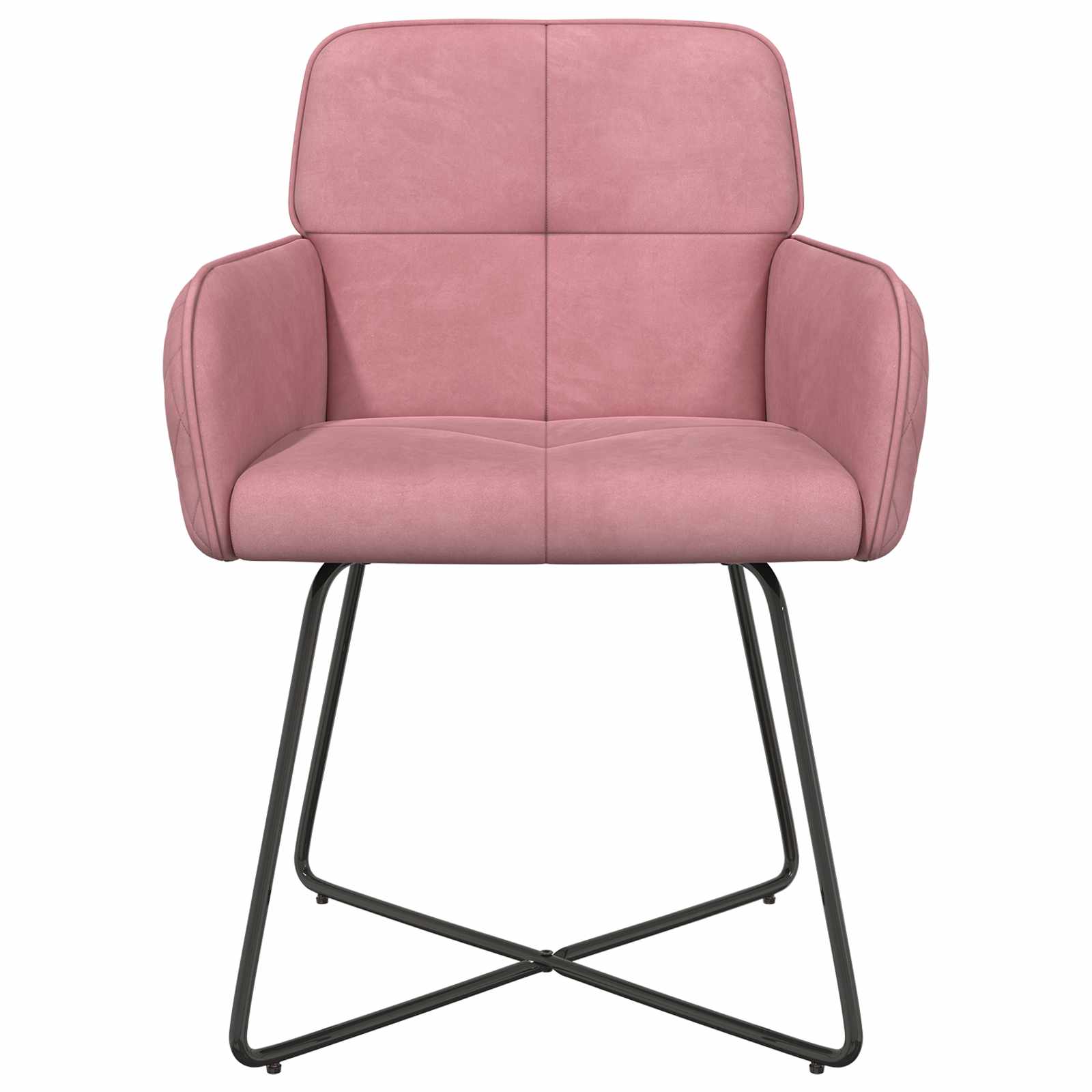 Sedie da pranzo 4 pcs Velluto Rosa 59 x 56,5 x 86 cm | homemem39