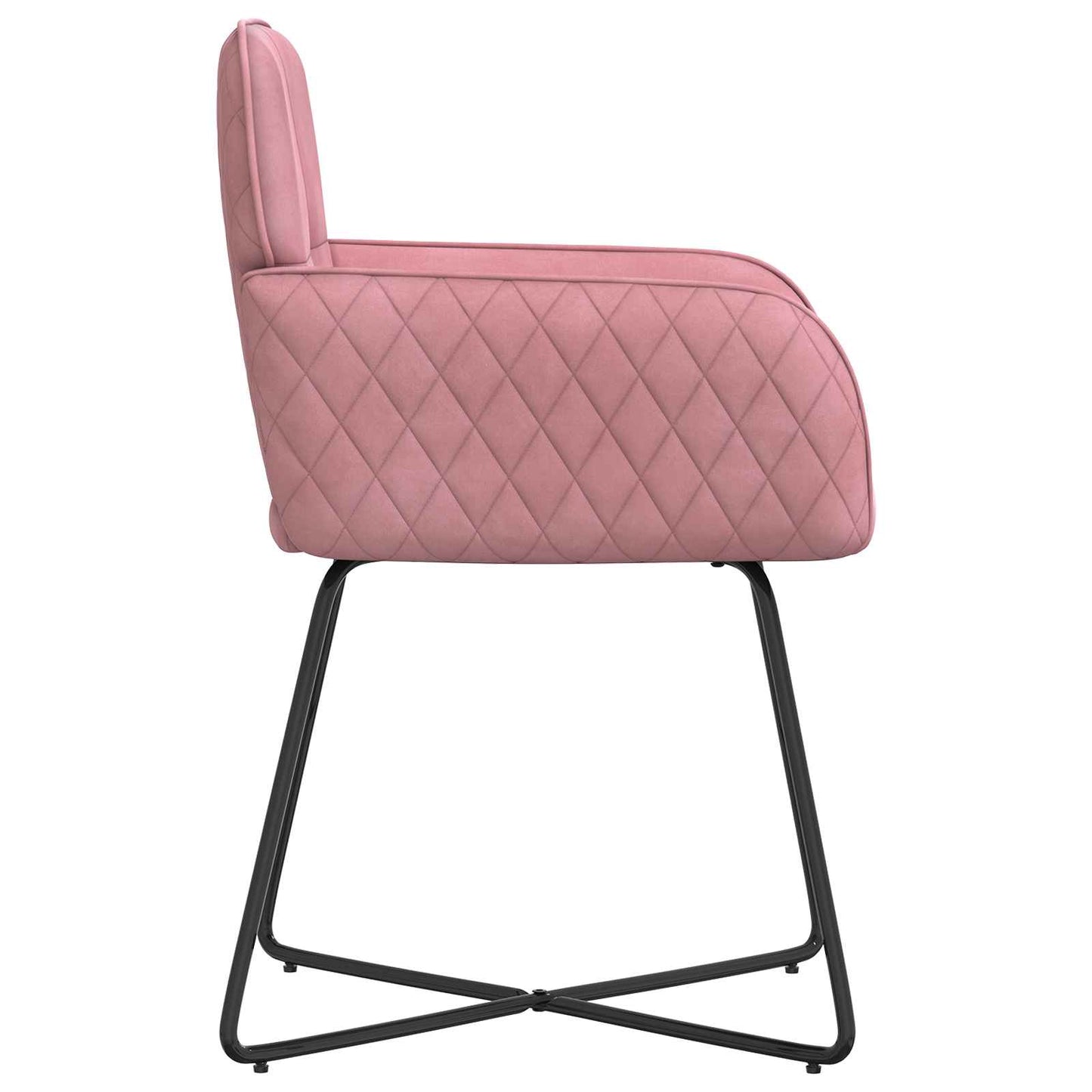 Sedie da pranzo 4 pcs Velluto Rosa 59 x 56,5 x 86 cm | homemem39