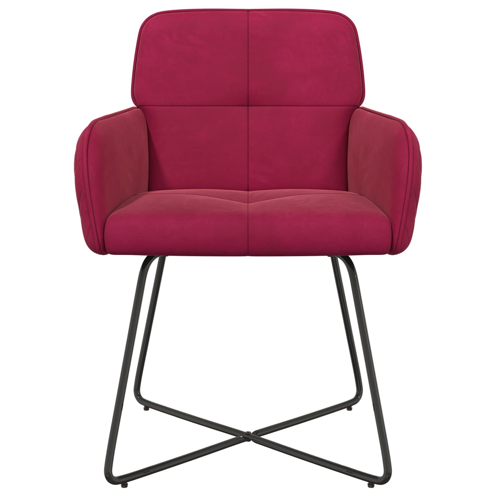 Sedie da pranzo 4 pcs Velluto Rosso Vino 59 x 56,5 x 86 cm | homemem39