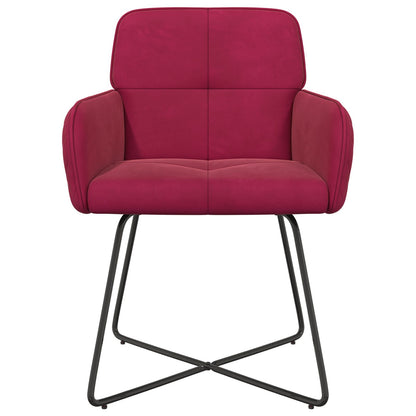 Sedie da pranzo 4 pcs Velluto Rosso Vino 59 x 56,5 x 86 cm | homemem39