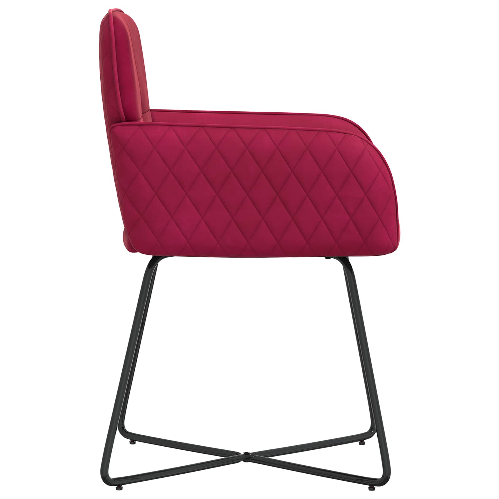 Sedie da pranzo 4 pcs Velluto Rosso Vino 59 x 56,5 x 86 cm | homemem39