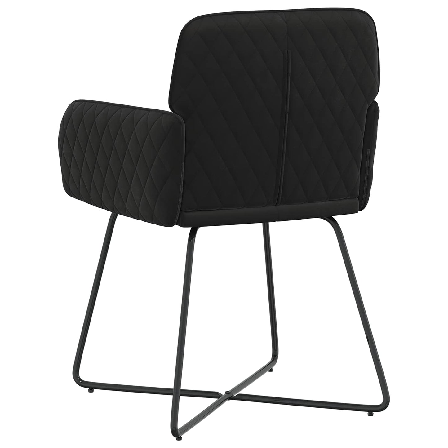 Sedie da pranzo 4 pcs Velluto Nero 59 x 56,5 x 86 cm | homemem39