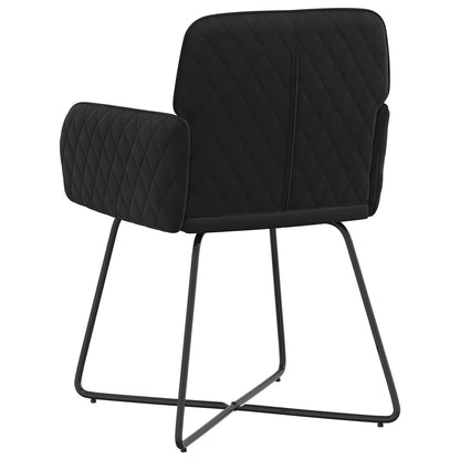 Sedie da pranzo 4 pcs Velluto Nero 59 x 56,5 x 86 cm | homemem39