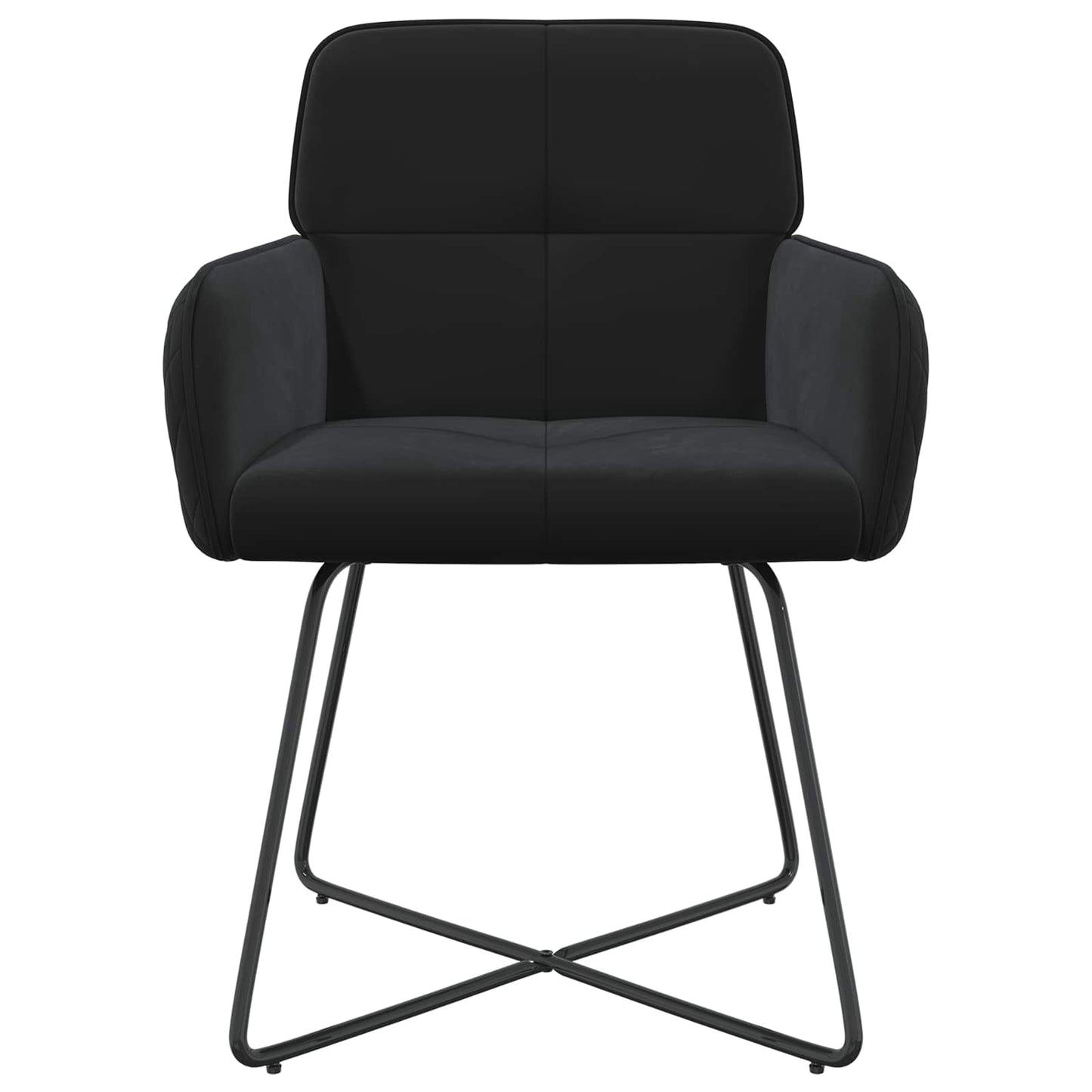 Sedie da pranzo 4 pcs Velluto Nero 59 x 56,5 x 86 cm | homemem39