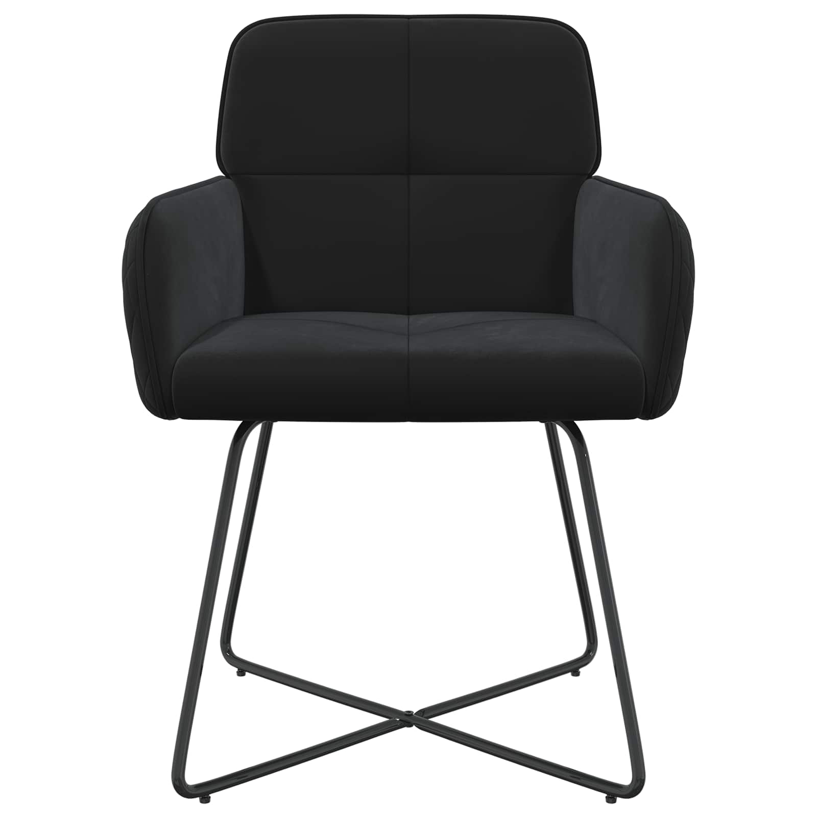 Sedie da pranzo 4 pcs Velluto Nero 59 x 56,5 x 86 cm | homemem39