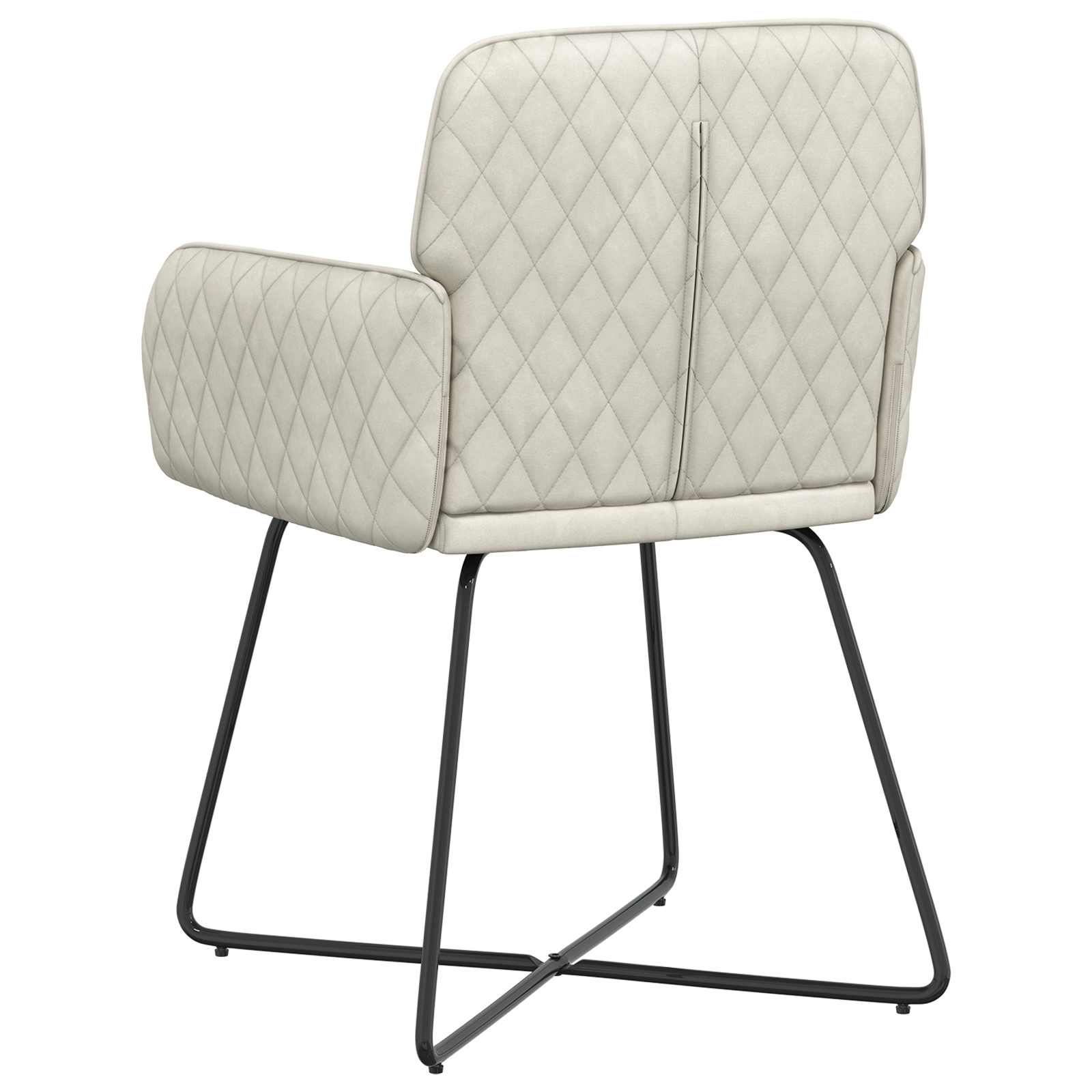 Sedie da pranzo 4 pcs Velluto Crema 59 x 56,5 x 86 cm | homemem39