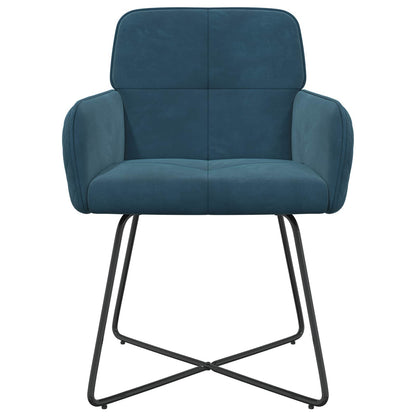 Sedie da pranzo 4 pcs Velluto Blu 59 x 56,5 x 86 cm | homemem39