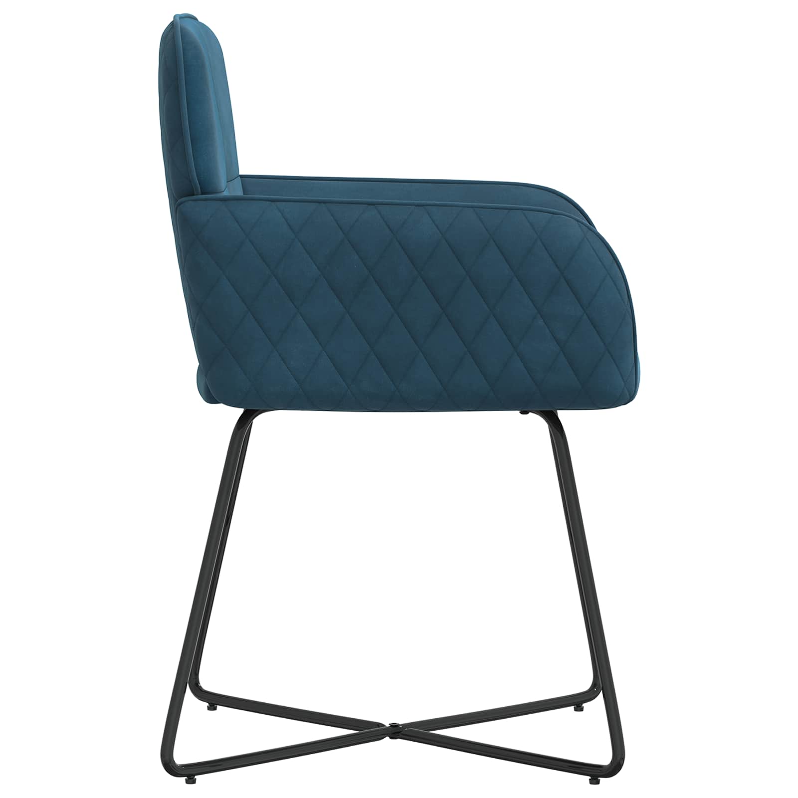 Sedie da pranzo 4 pcs Velluto Blu 59 x 56,5 x 86 cm | homemem39