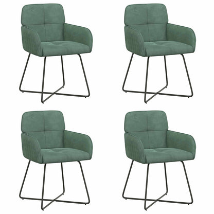 Sedie da pranzo 4 pcs Velluto Verde Mare 59 x 56,5 x 86 cm | homemem39