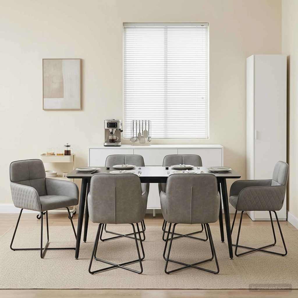 Sedie da pranzo 6 pcs Velluto Grigio Chiaro 59 x 56,5 x 86 cm