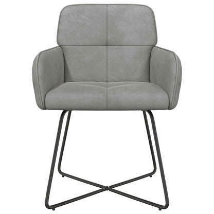 Sedie da pranzo 6 pcs Velluto Grigio Chiaro 59 x 56,5 x 86 cm | homemem39