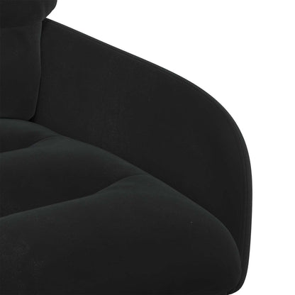 Sedie da pranzo 6 pcs Velluto Nero 59 x 59,5 x 90 cm | homemem39