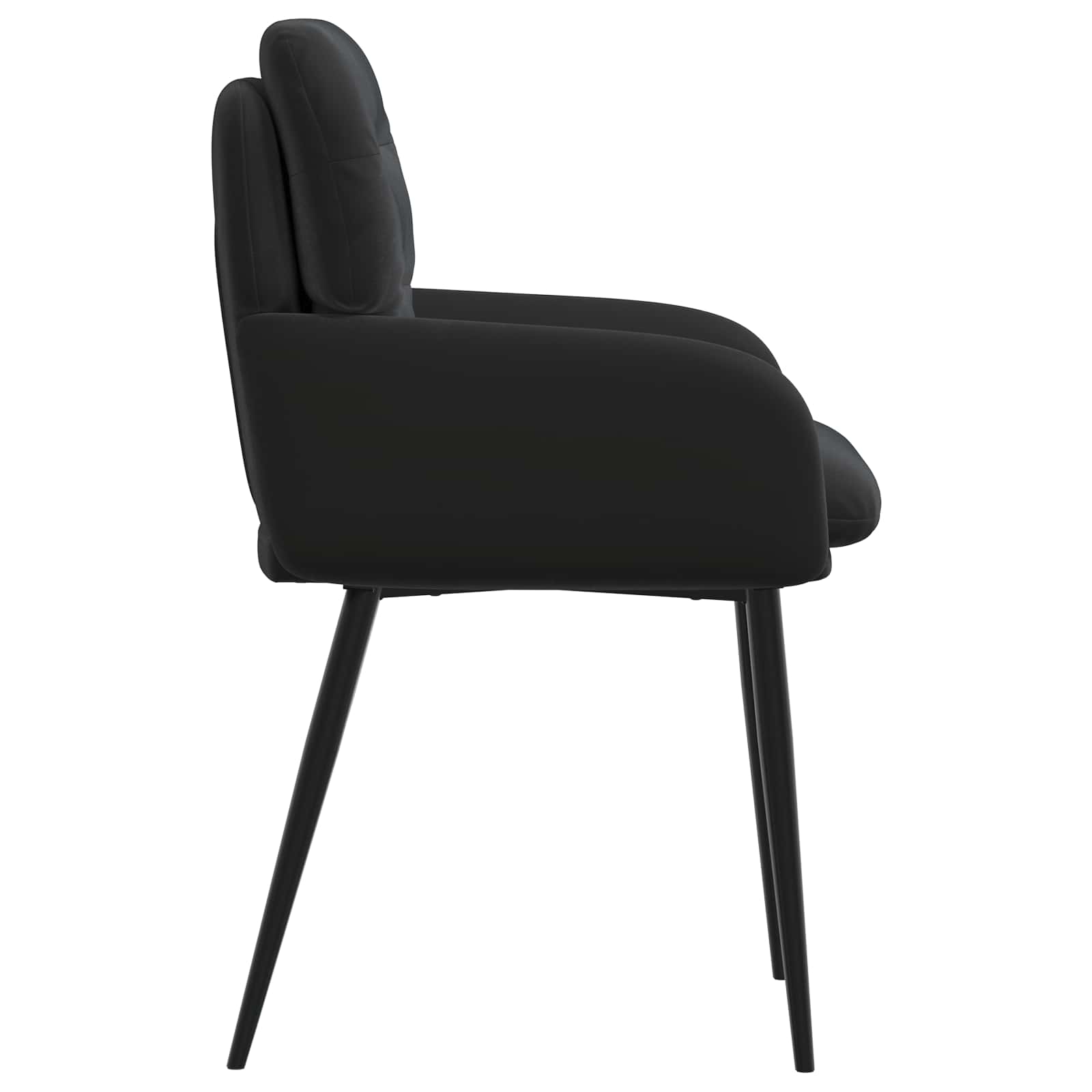 Sedie da pranzo 6 pcs Velluto Nero 59 x 59,5 x 90 cm | homemem39