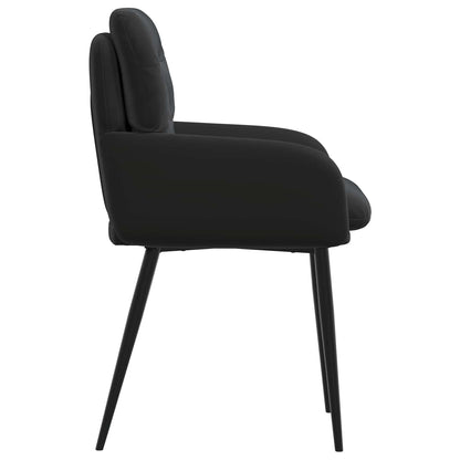 Sedie da pranzo 6 pcs Velluto Nero 59 x 59,5 x 90 cm | homemem39