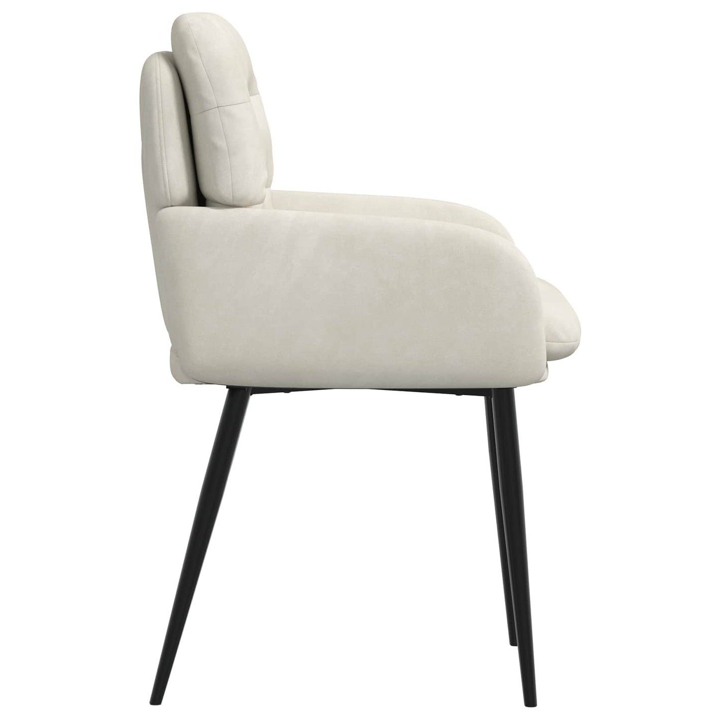 Sedie da pranzo 6 pcs Velluto Crema 59 x 59,5 x 90 cm | homemem39