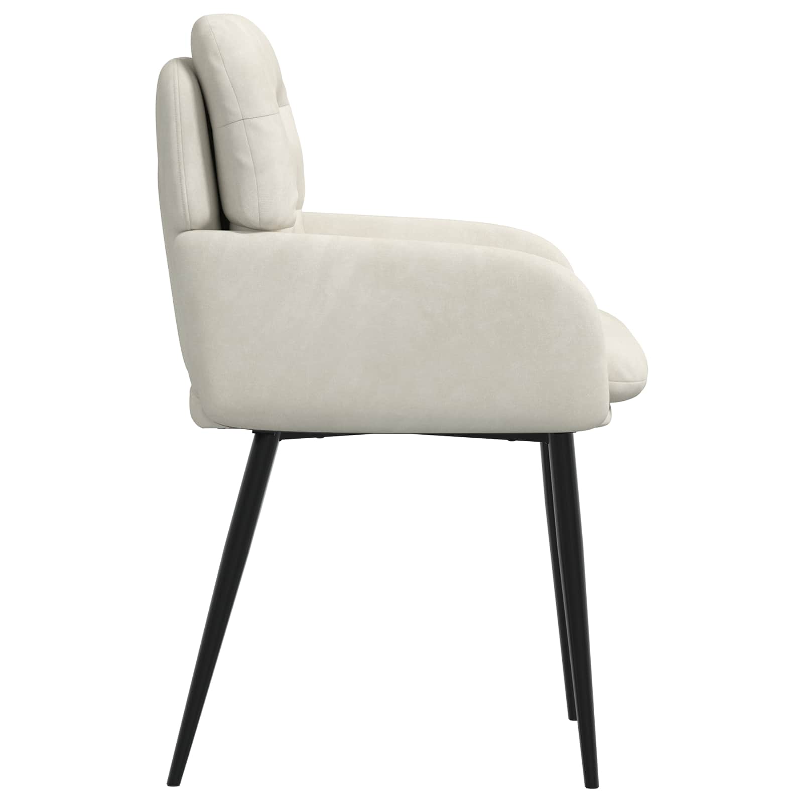 Sedie da pranzo 6 pcs Velluto Crema 59 x 59,5 x 90 cm | homemem39