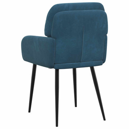 Sedie da pranzo 6 pcs Velluto Blu 59 x 59,5 x 90 cm | homemem39