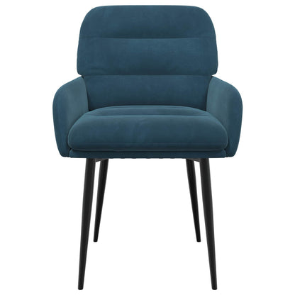 Sedie da pranzo 6 pcs Velluto Blu 59 x 59,5 x 90 cm | homemem39