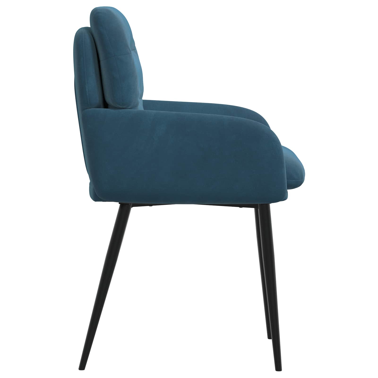 Sedie da pranzo 6 pcs Velluto Blu 59 x 59,5 x 90 cm | homemem39