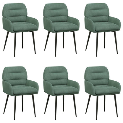 Sedie da pranzo 6 pcs Velluto Verde Mare 59 x 59,5 x 90 cm | homemem39