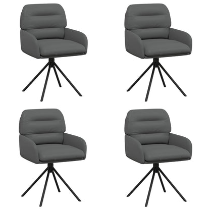 Sedie da pranzo girevoli 4 pcs Similpelle Grigio