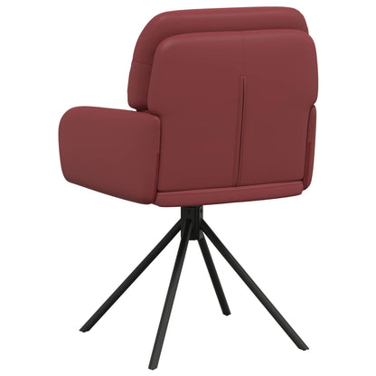 Sedie da pranzo girevoli 4 pcs Similpelle Rosso Vino | homemem39