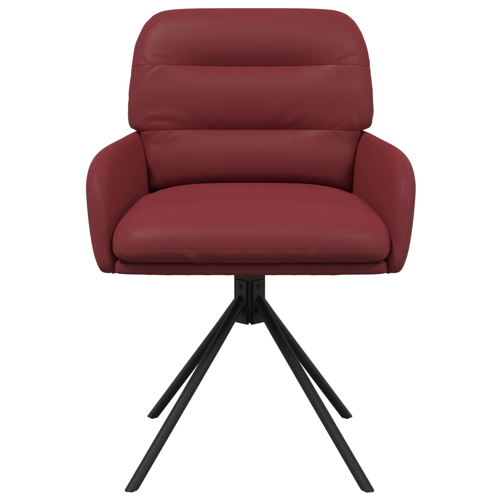 Sedie da pranzo girevoli 4 pcs Similpelle Rosso Vino | homemem39