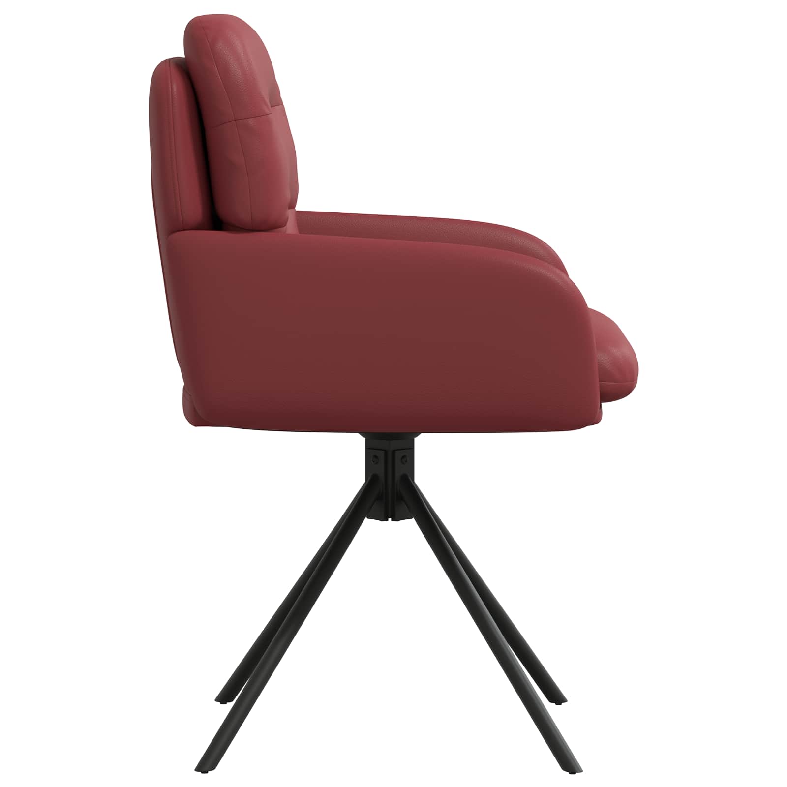 Sedie da pranzo girevoli 4 pcs Similpelle Rosso Vino | homemem39