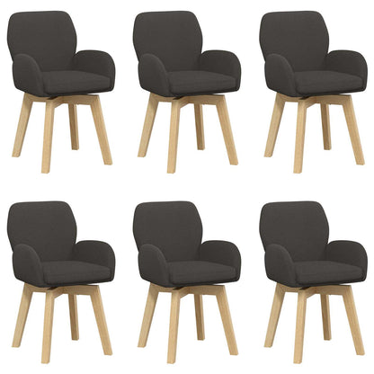 Sedie da pranzo girevoli 6 pcs Bouclé Grigio Scuro | homemem39