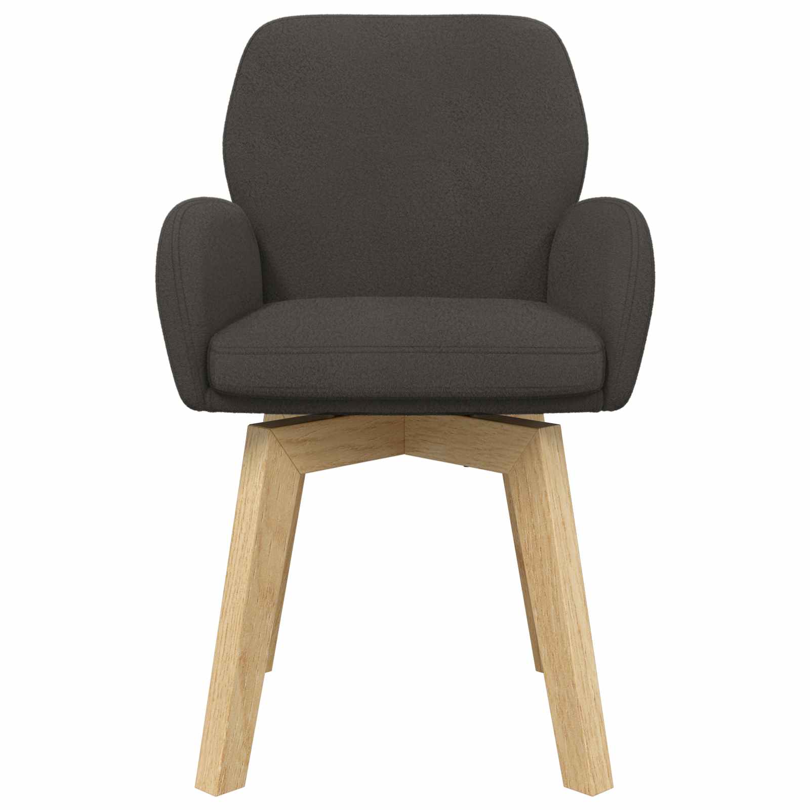 Sedie da pranzo girevoli 6 pcs Bouclé Grigio Scuro | homemem39