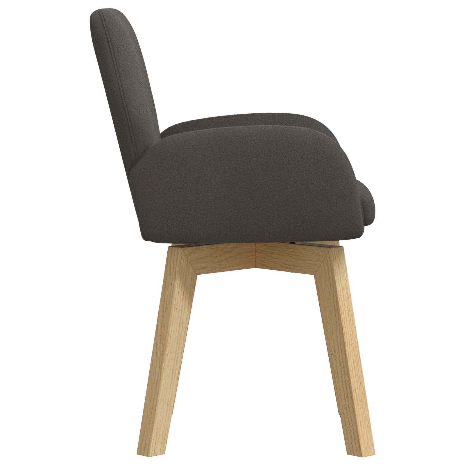 Sedie da pranzo girevoli 6 pcs Bouclé Grigio Scuro | homemem39