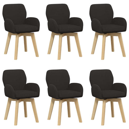 Sedie da pranzo girevoli 6 pcs Bouclé Nero 54 x 58 x 87 cm | homemem39