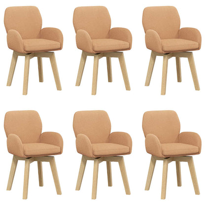 Sedie da pranzo girevoli 6 pcs Bouclé Beige 54 x 58 x 87 cm | homemem39