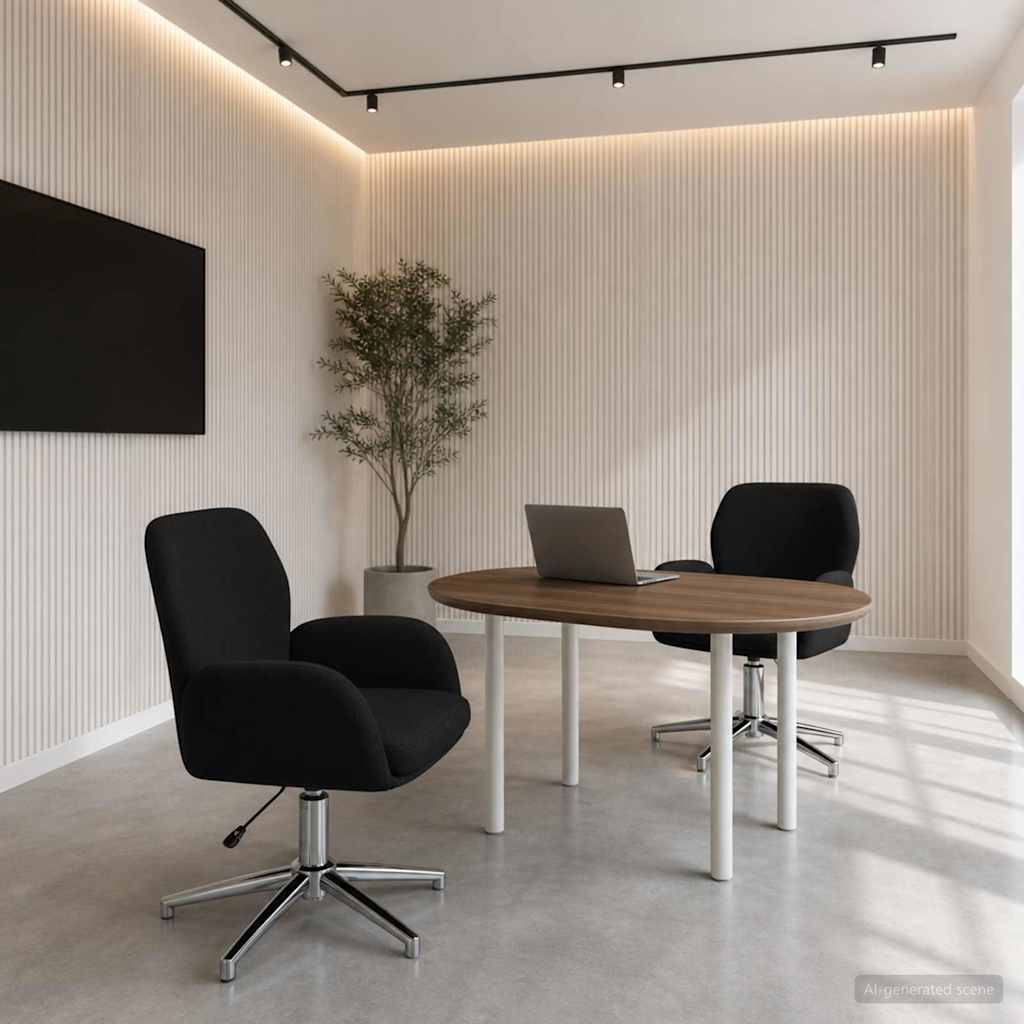 Sedie da scrivania girevoli 2 pz 54 x 58 x 90 cm Nero Tessuto | homemem39