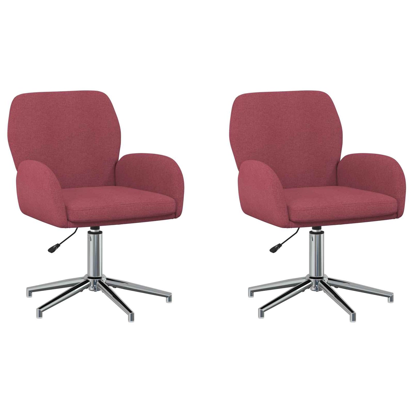Sedie da scrivania girevoli 2 pz 54 x 58 x 90 cm Rosso Vino | homemem39