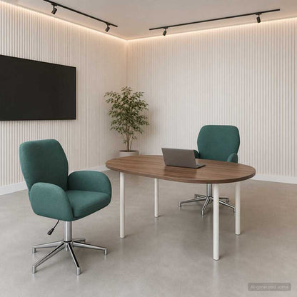 Sedie da scrivania girevoli 2 pz 54 x 58 x 90 cm Verde Scuro | homemem39