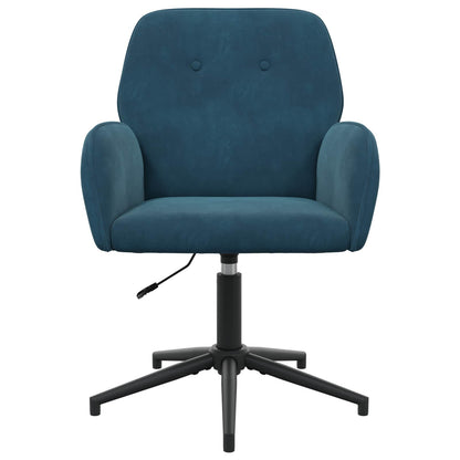 Sedie da scrivania girevoli 4 pz 54 x 55 x 90 cm Blu Velluto | homemem39