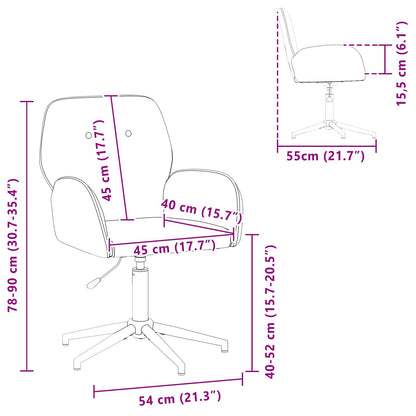 Sedie da scrivania girevoli 4 pz 54 x 55 x 90 cm Blu Velluto | homemem39