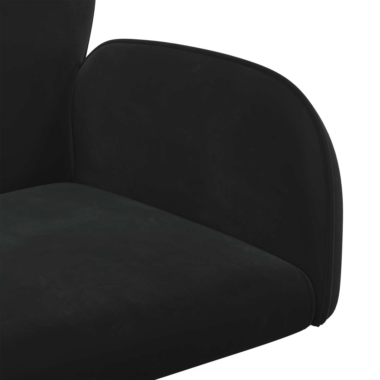 Sedie da scrivania girevoli 6 pz 54 x 55 x 90 cm Nero Velluto
