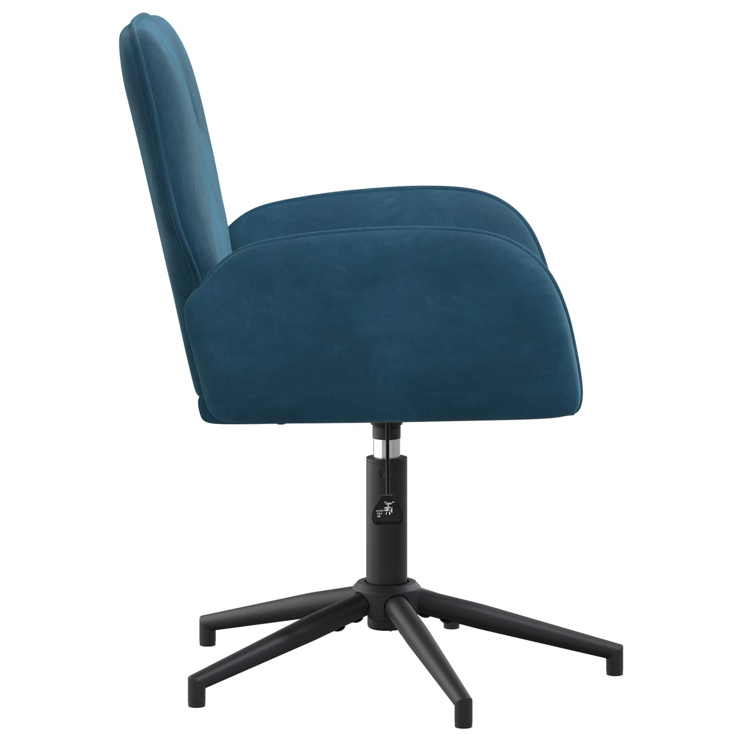 Sedie da scrivania girevoli 6 pz 54 x 55 x 90 cm Blu Velluto