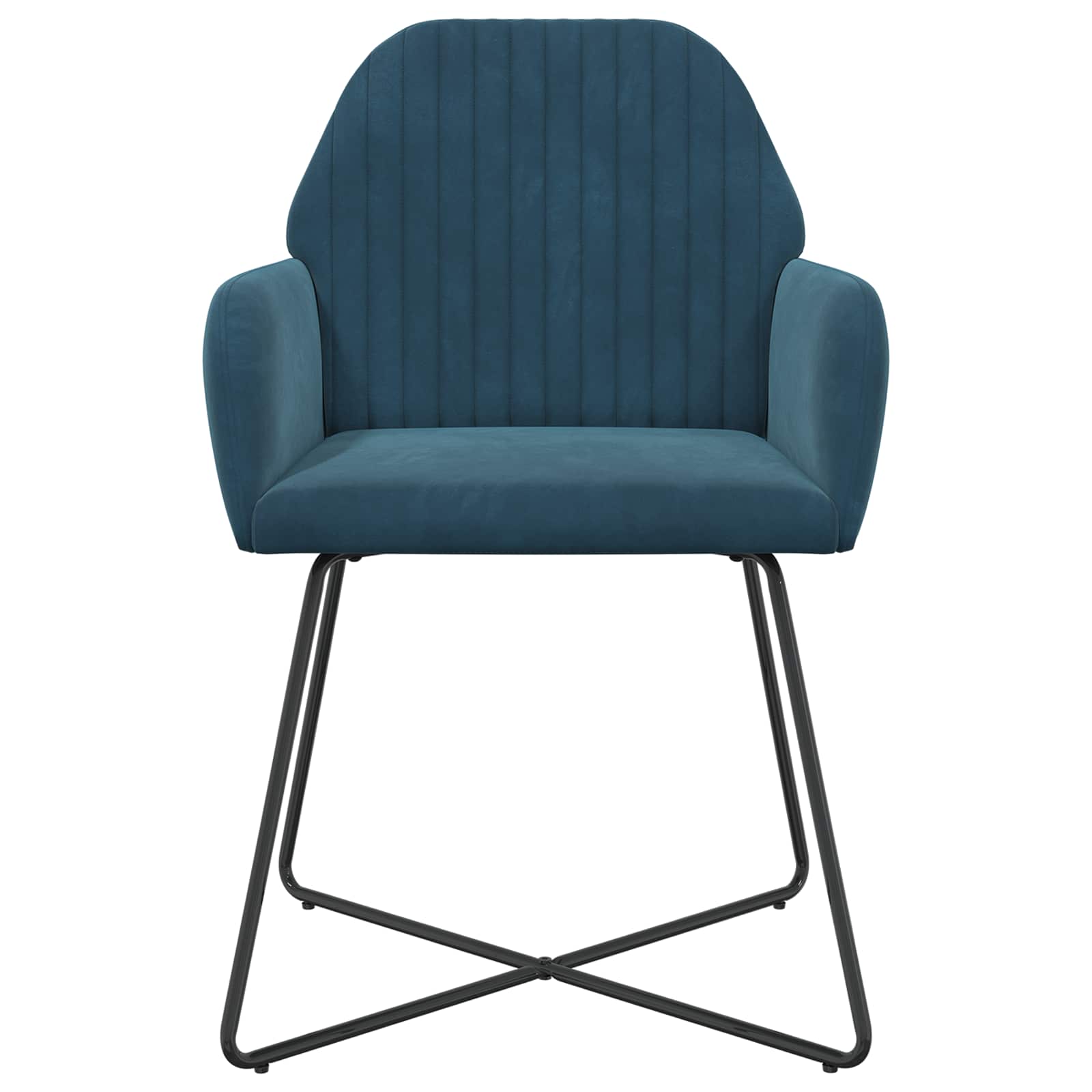 Sedie da pranzo 4 pcs Velluto Blu 55 x 50 x 84 cm | homemem39